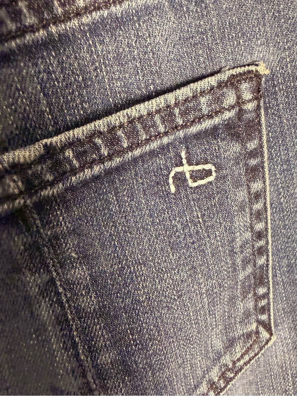 rag & bone | High-Rise Skinny Jeans in Dark Blue Wash | Sz 27 - Picture 4 of 11